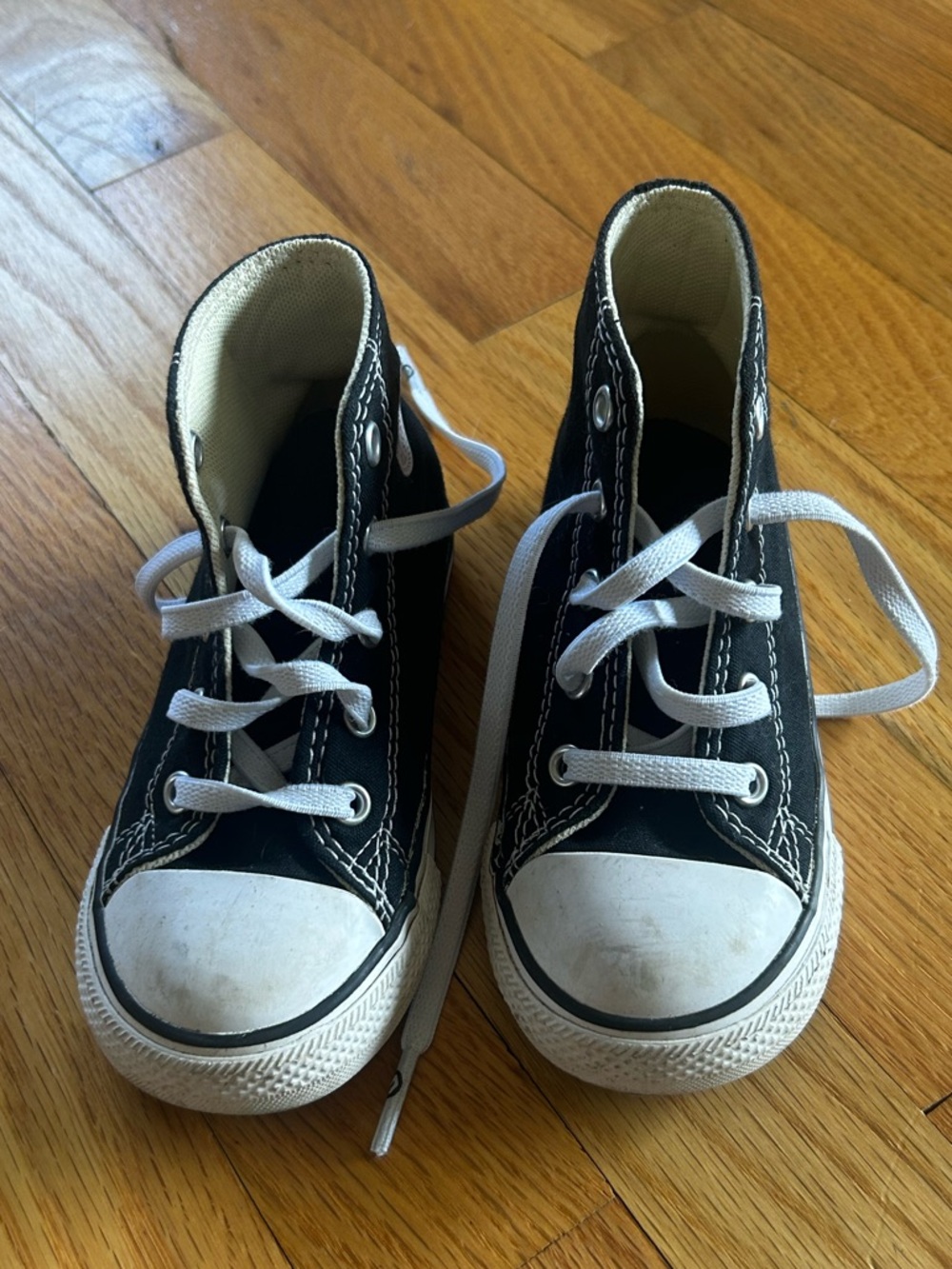 Converse Kids Black & White High-Top Canvas Sneakers